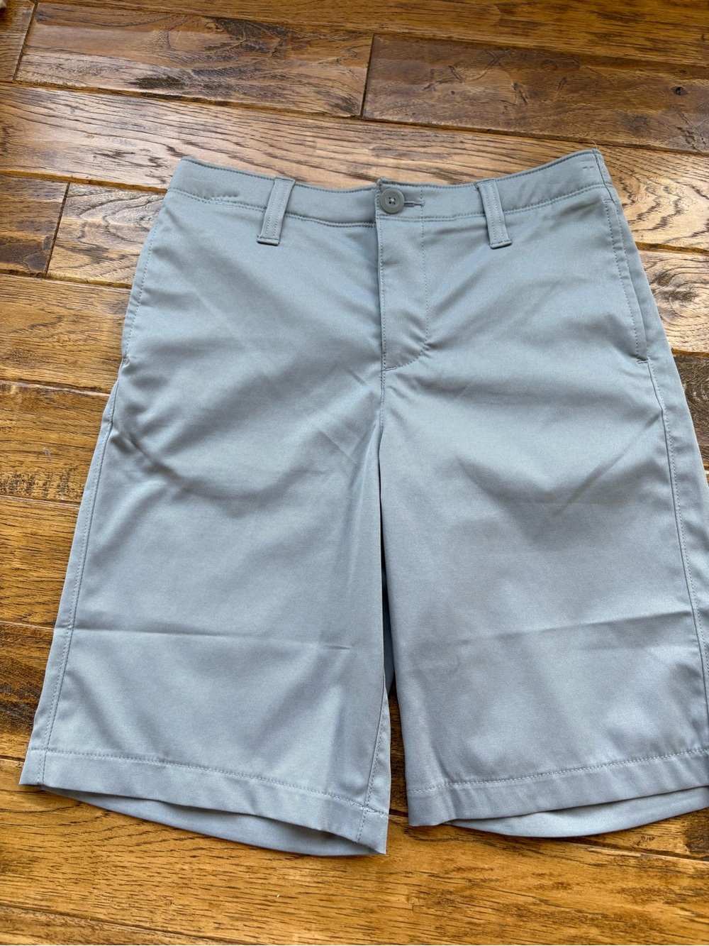 Under Armour Light Gray Boys' Performance Flat-Front Shorts